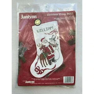 Janlynn Christmas Holiday Counted Cross Stocking Kit HOLIDAY FRIENDS STOCKING